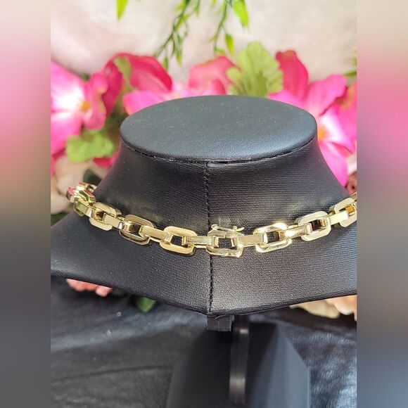 Eddie Borgo Supra Chain Link 12K Gold Vermeil Necklace Authentic New - Picture 11 of 12